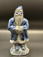 Rowe Pottery Works RPW Salt Glazed  Santa 2nd Annual 1989 RETIRED 6” Tall