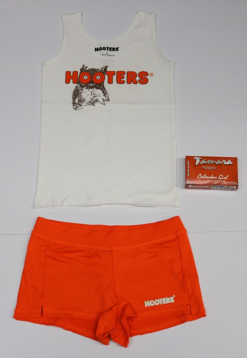 NEW HOOTERS WAITRESS GIRLS XS X-SMALL UNIFORM OUTFIT - TANK TOP +