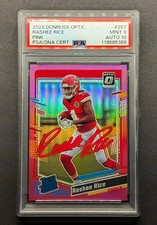 RASHEE RICE Rookie Auto 2023 Optic Pink Holo Prizm Rated Rookie RC