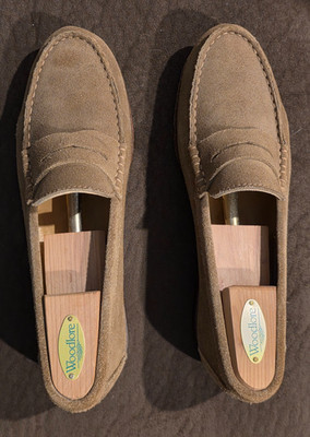 Carmina Light Brown Tan Suede Penny Loafers Xim Last Size UK7 US8