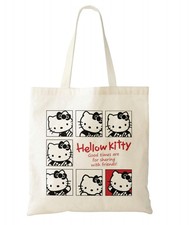 Hello Kitty Cotton Tote Bag Reusable Grocery Shopping Gym Beach Party Supplies
