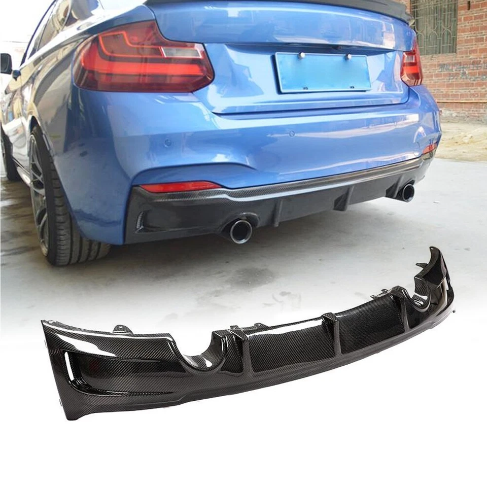Labio difusor de parachoques trasero de fibra de carbono para BMW Serie 2 F22 F23 M-Sport 2014-2019 Foto 2 de 4