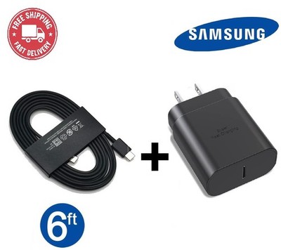 Original Samsung 25W USB-C Fast Charger l 6FT Type-C Cable Galaxy S23 S24 LOT