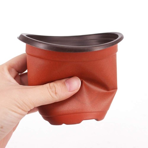 100 Pcs 4" Plastic Seedlings Plants Nursery Pots with 100 Pcs Waterproof Plas... - Picture 5 of 7