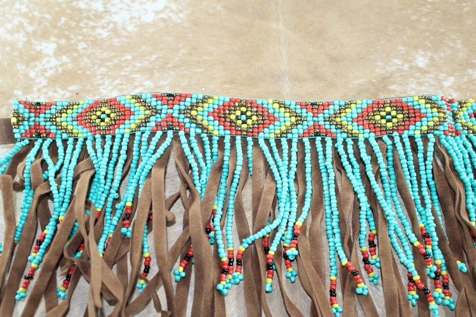 Blazin Roxx Womens Accessory 11 X 4.75 in Beaded Turquoise Sandals Jewelry - Image 3 of 4