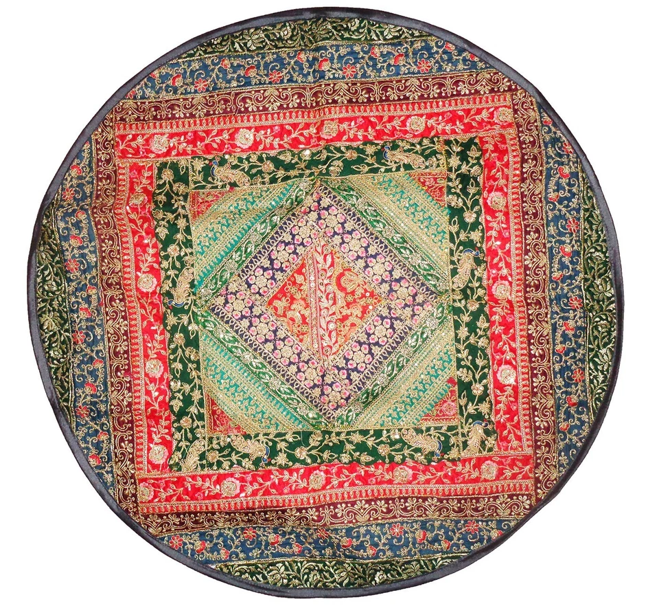 Tablecloth Boho table runner sofa throw tapestry vintage patchwork embroider art - Image 3 of 4