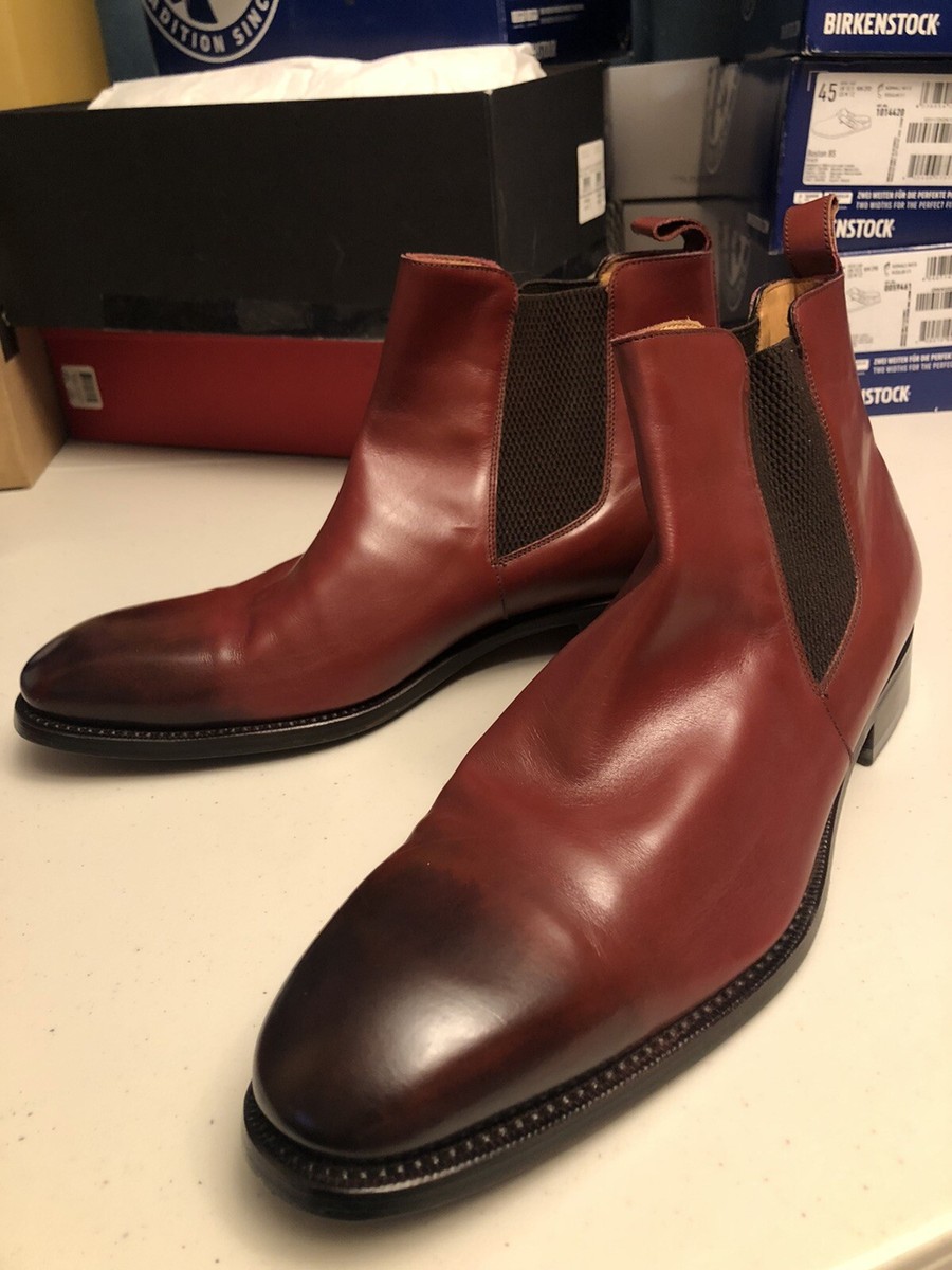 Vintage Barneys New York Leather Chelsea Boots Size 11.5 