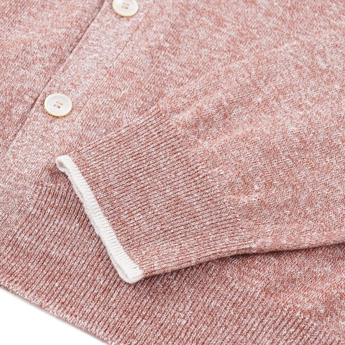 Fedeli Relaxed-Fit Melange Knit Linen-Cotton Cardigan Sweater M (Eu 50) NWT - Picture 3 of 7