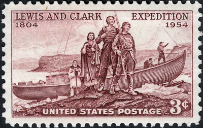 US #1063 MNH 1954 Meriwether Lewis William Clark Sacagawea Landing | eBay