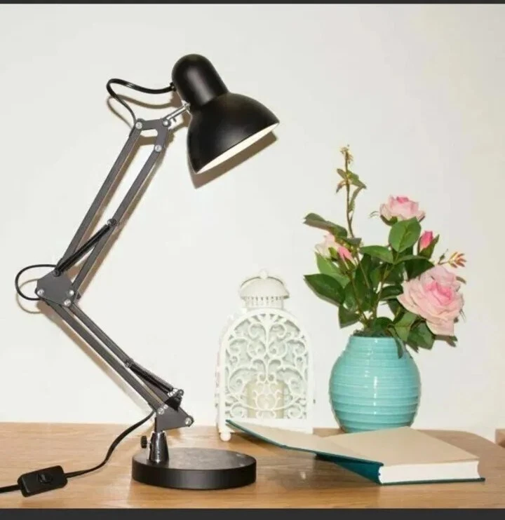 MAINSTAYS LED КАЧЕЛИ РУКИ АРХИТЕКТОР НАСТОЛЬНАЯ ЛАМПА, ЧЕРНЫЙ * НОВЫЙ - Изображение 4 из 4