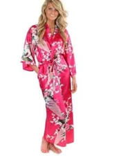 2025 Silk Bathrobe Women Satin Kimono Robes For Women Floral Robes