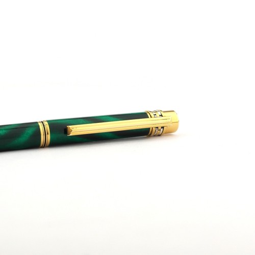 Rare Vintage Must de Cartier Trinity Malachite Lacquer Ballpoint Pen - Bild 13 von 16