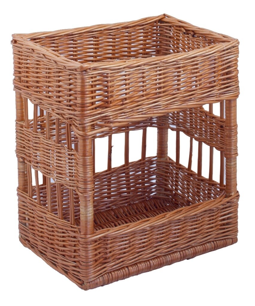 Baguettekorb T25 x B35 x H40cm, eckig, braun, Brotkorb, Bäckerkorb, Bäckereikorb