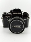 Ricoh Tls 401 35mm Slr Film Camera Silver Black Manual Focus w/ 55mm 1:1.4 Lens