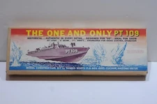 DUMAS PT 109 MODEL CONSTRUCTION KIT FOR R/C 33” LONG 9” BEAM VINTAGE PARTIALLY B