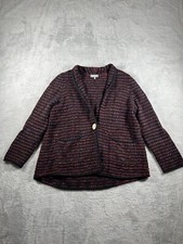 Habitat Clothes To Live In Sweater Womens Small Cardigan Granny Knit Pockets