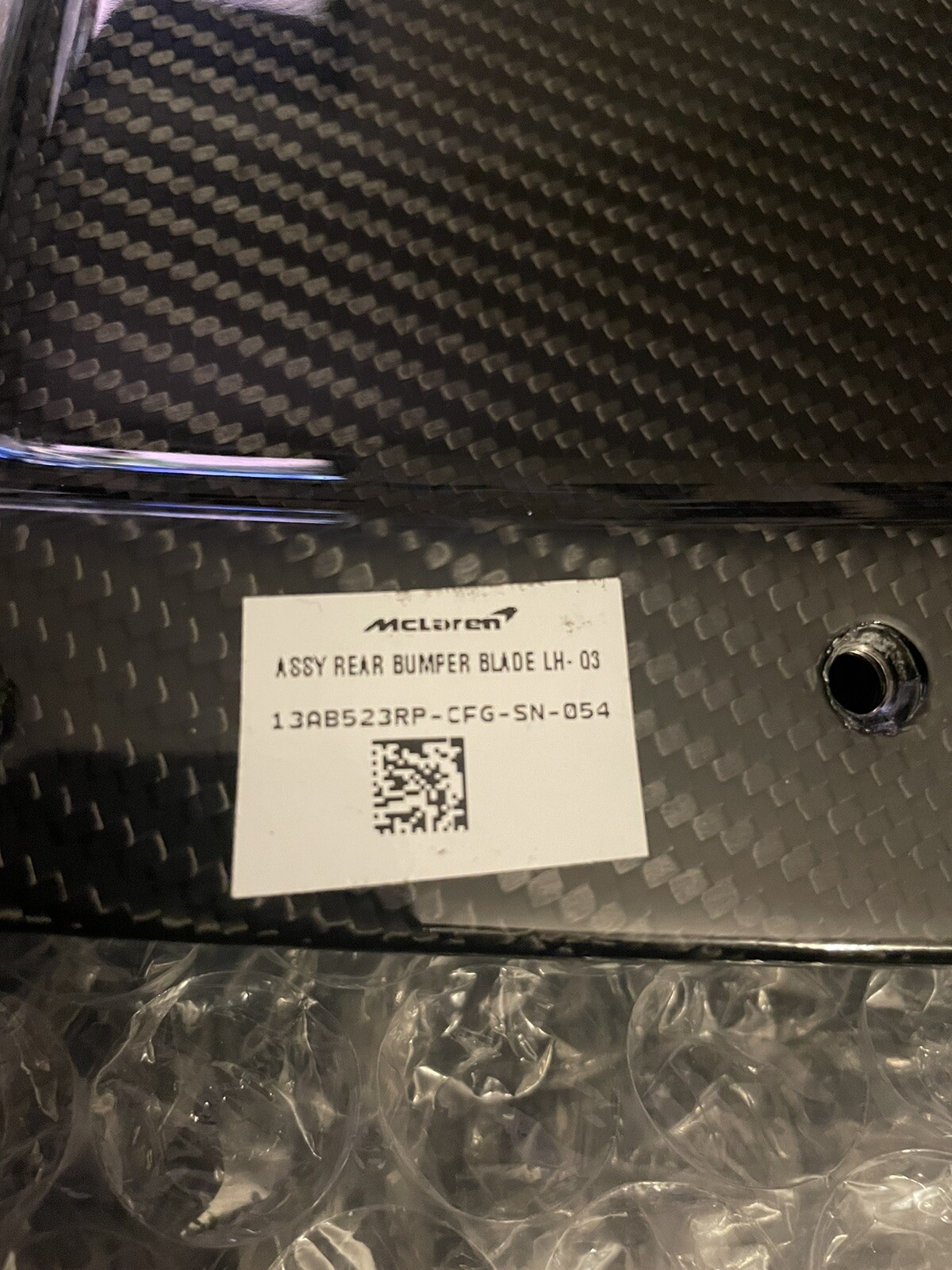 Mclaren 600LT, LH+RH Pair Rear Bumper Wings, Carbon Fiber, MSO OEM