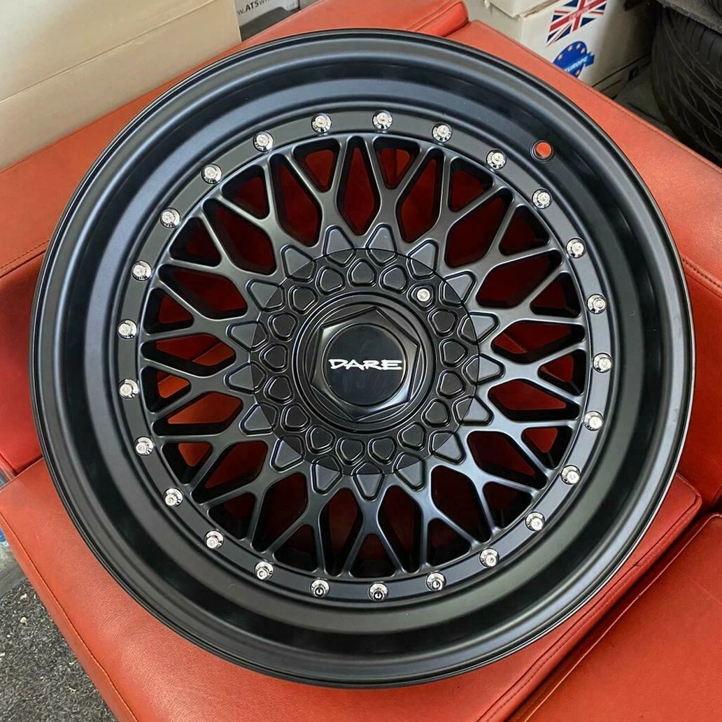 4 x 17" BBS RS STYLE ALLOY WHEELS FITS SUZUKI MINI VAUXHALL MAZDA KIA MATT  BLACK | eBay