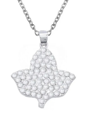 AKA, Alpha Kappa Alpha, Pearls Ivy Leaf Necklace with Keepsake Pouch
