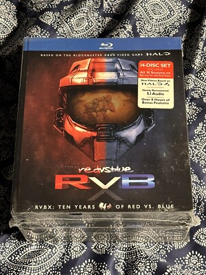 RVBX Ten Years Of Red vs Blue BLU-RAY Disc Complete Season 1-10 XBOX HALO NEW