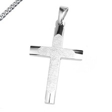 Cross cross Pendant Silver Communion Confirmation Chain Pendant Also with Chain