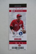 CINCINNATI REDS VS DODGERS 6/9/2014 FULL TICKET ~ SCOTT VAN SLYKE (2 HRs)