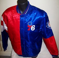 PHILADELPHIA 76ERS STARTER Snap Down 50/50 Jacket RARE Fall 2021 S M L XL 2X