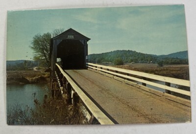 Vintage Postcard ~ Prather's Covered Bridge ~ Westminster South Carolina SC
