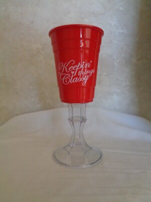 Keepin  things Classy 14 oz. Plastic Wine Glass (#6179)