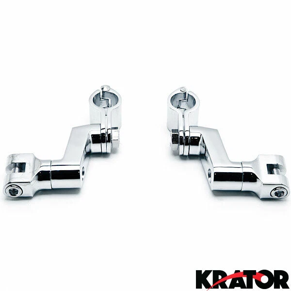 1" Engine Guard Footpeg Clamps Mounting Kit Fit For Harley Davidson Chrome - Image 2 of 4