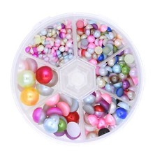 Half Pearls for Crafts - Mixed Colors Flatback Pearls for Nails Pearls Nail A...