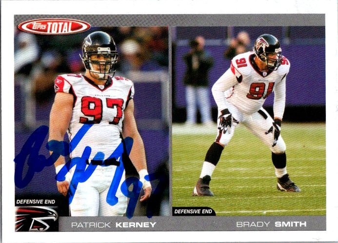 2004 -Patrick Kerney- Topps Total Autograph/Signed/Auto Football Card #222