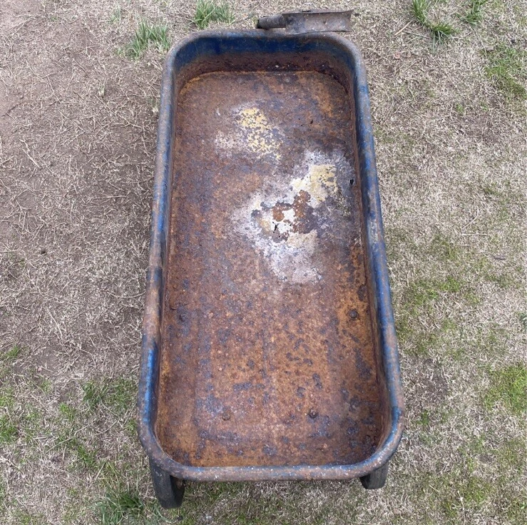 Raro Vintage Antiguo Western Flyer Champ Azul Metal Tirador Vagón Años 50 Original Foto 2 de 4