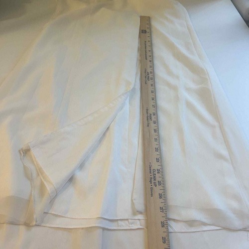 After Six Trompetenkleid elfenbeinfarben gekreuzter Rücken vorne Schlitz Größe 8 - Bild 9 von 9