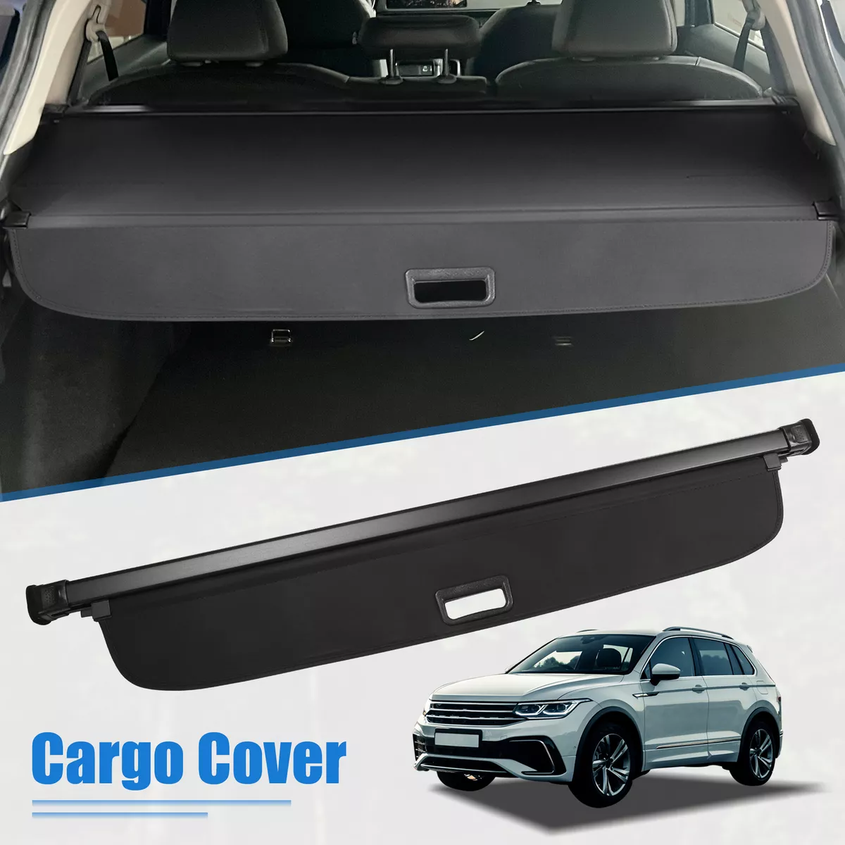 Car Retractable Cargo Cover for Volkswagen Tiguan Rear Trunk Shielding Shade