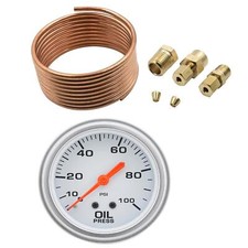 2-58 Inch Mechanical Oil Pressure Gauge Copper Tubing Kit 2-58 Inch Mechanical Oil Pressure Gauge Copper Tubing Kit