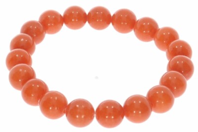  Mashan Jade orange 10mm Kugel Schmuck Edelstein Armband 10S222 - individuelle G