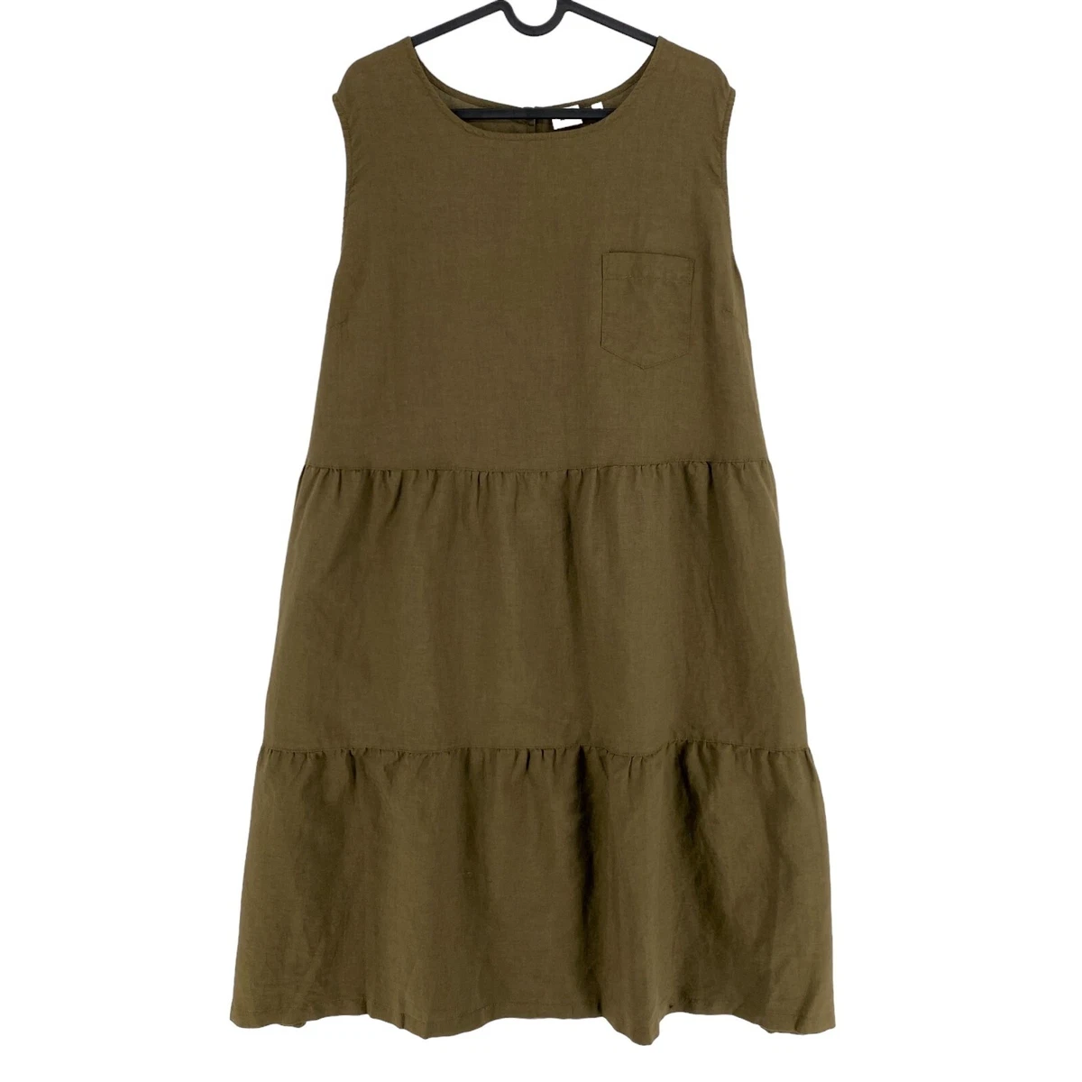 Robe D'occasion Lauren Vidal - Noir/gris, évasée Sans Manches, Taille XXL 44/46, Coton Léger