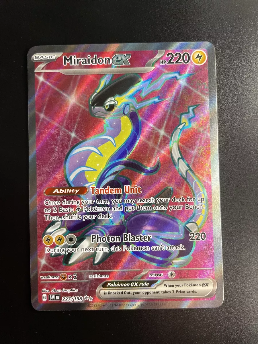 Pokemon - Miraidon ex 227/198 - Scarlet & Violet - Ultra Rare - Holo Full  Art