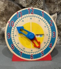 Melissa  Doug 4284 Turn and Tell Clock Toy Used Learning Time - Development Toy