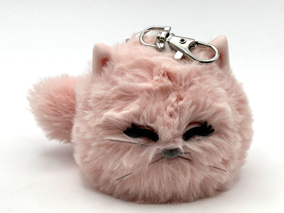 BATH & BODY WORKS PINK CAT PUFFBALL POCKETBAC HOLDER SLEEVE HAND