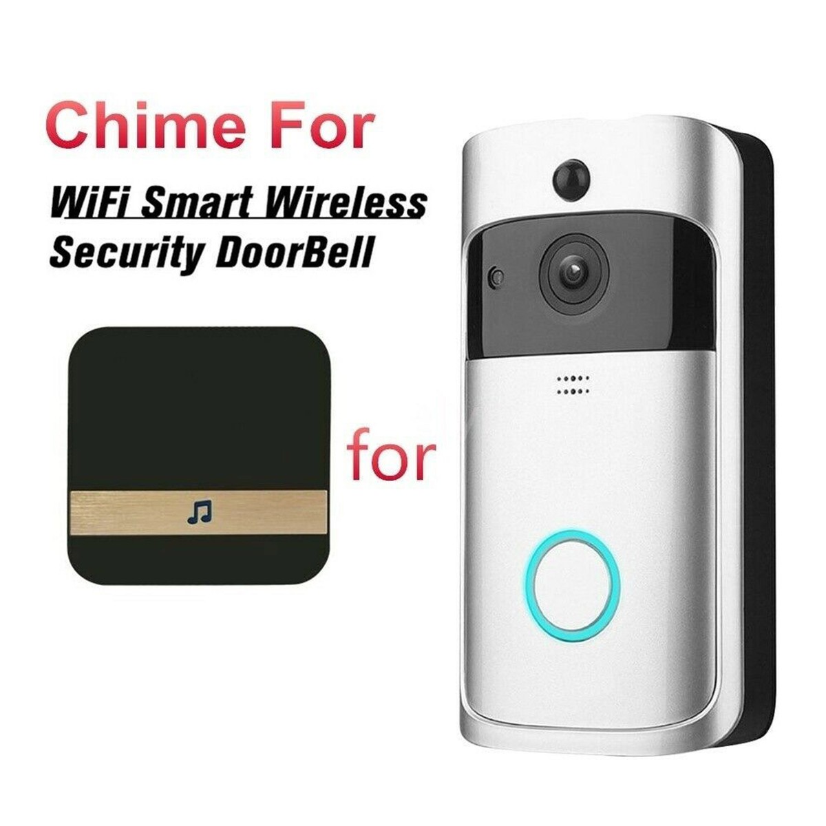 New WiFi Wireless Doorbell Chime Ding-Dong Visual Door Bell Smart Receiver A2TS