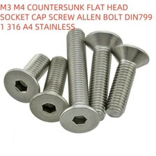 M3 M4 COUNTERSUNK FLAT HEAD SOCKET CAP SCREW ALLEN BOLT DIN7991 316 A4 STAINLESS