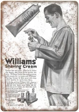 Williams Shaving Cream JB Williams Company 12"x9" Reproduction Metal Sign ZF116