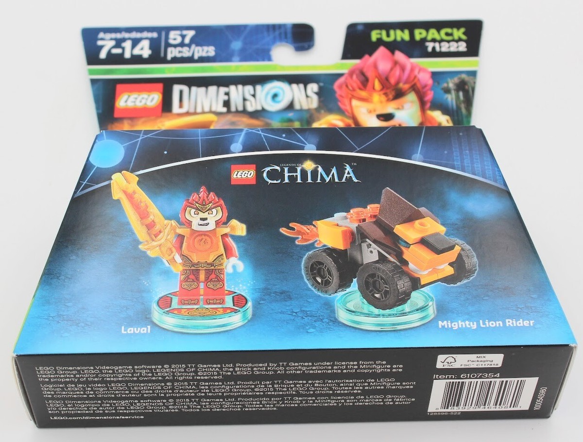 NEW Lego Dimensions Chima Laval Fun Pack 71222 57 Piece Set