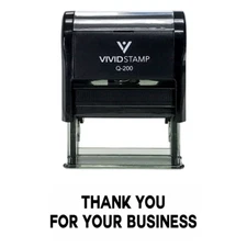 THANK YOU FOR YOUR BUSINESS Self Inking Rubber Stamp (Black Ink) - Medium