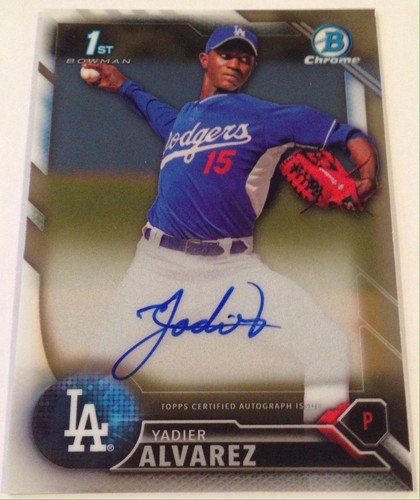 2016 Bowman Chrome Yadier Alvarez Dodgers AUTO Autograph #CPA-YA - 第 1/2 張圖片