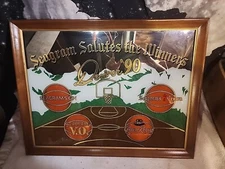 Seagram Bar Mirror Salutes the Winners Denver '90 Final Four Sign 26x20 RARE 