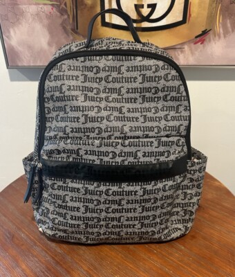 Juicy Couture Full Zip Backpack Black Grey