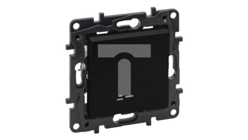 Niloe Step Single push button 6A illuminated with a bell symbol black 863 /T2UK - Afbeelding 1 van 1